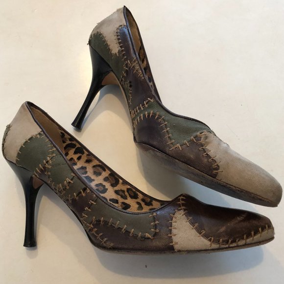 DOLCE &GABBANACamouflage Canvas Suede & Leather Pumps